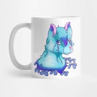 Sad Blue Wolf Mug